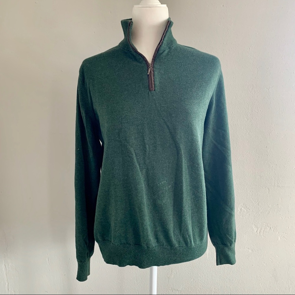 Wilkins Brothers Green Quarter ZIP Pullover